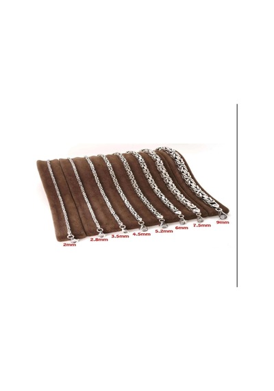 3.5 Mm Kare Model Erkek 925 Ayar Gümüş Kral Bileklik Künye