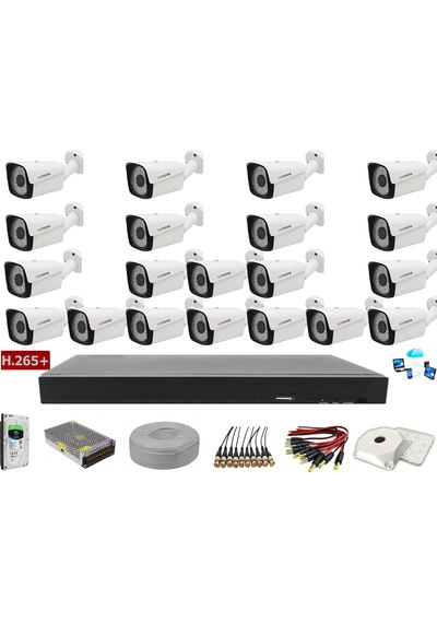 20'Li Cenova 2Mp Ahd Full Set+Harddisk Güvenlik Kamerası
