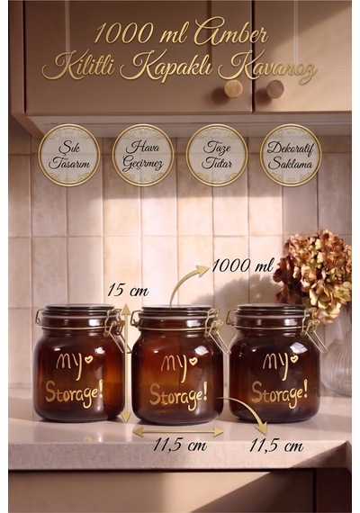 3'lü 1000 Ml Amber Cam Kavanoz Kilitli Kapaklı Contalı Saklama Kavanozu Seti Paslanmaz Çelik Mandallı Kapak Kalın Cam Hava Geçirmez Erzak Kahve Baharat Bakliyat Saklama Kabı Kahverengi Kahverengi 3'lü 1000 Ml Amber Cam Kavanoz Kilitli Kapaklı Contalı Saklama Kavanozu Seti Paslanmaz Çelik Mandallı Kapak Kalın Cam Hava Geçirmez Erzak Kahve Baharat Bakliyat Saklama Kabı Kahverengi Kahverengi