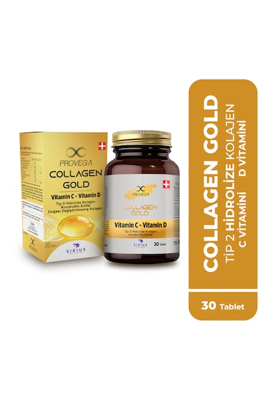Provega Collagen Gold Kolajen MSM Vitamin C ve D Vitamin 30 Kapsül