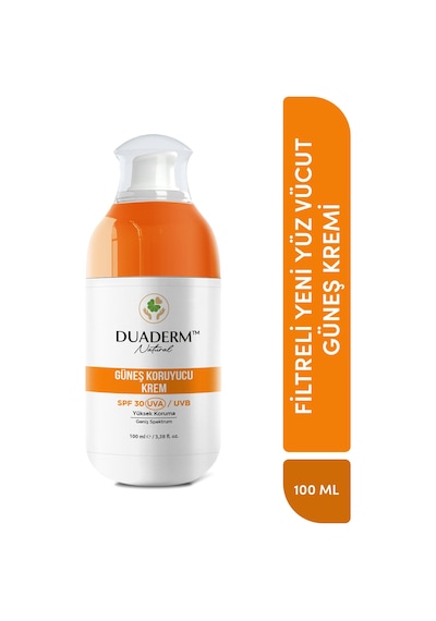Duaderm Yeni Nesil Filtreli Yüz Ve Vücut Güneş Kremi SPF30 100 ML
