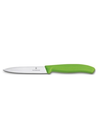 Victorinox Sivri Uç Düz Soyma Bıçağı 10 CM Yeşil