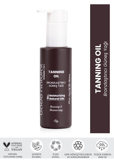 Bade Natural %100 Doğal Bronzlaştırıcı ve Nemlendirici Güneş Yağı 100 ML