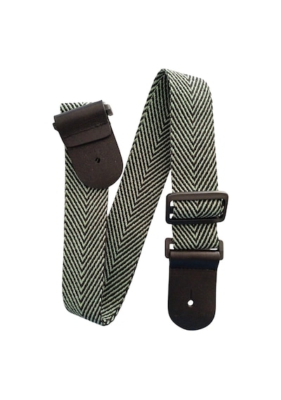 Raymond Joes Rj100p-mnt Gitar Askısı Dayanıklı Pamuklu Deri Başlıklı Mint Chevron