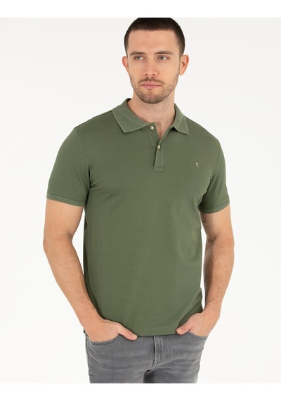 Pierre Cardin Erkek Haki Basic Tişört 50262665-vr027 Haki