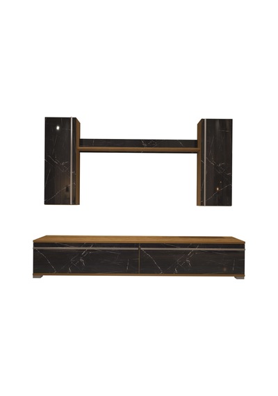 Decoraktiv Eko 7 Mdf Std Tv Ünitesi Tv Sehpası Pera - Siyah Mermer