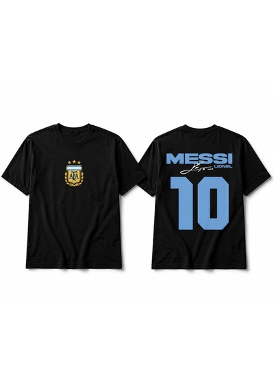 Hesco Messi Baskılı Tshirt Siyah