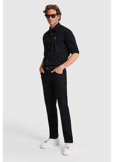 U.s. Polo Assn. Erkek Siyah Gömlek Basic 50320262-vr046
