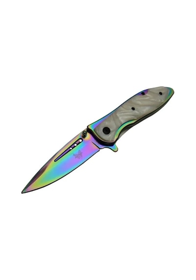 Benchmade Da76-1 Çakı Renkli Sedef 20 Cm Manuel, Kemerlikli Çok Renkli