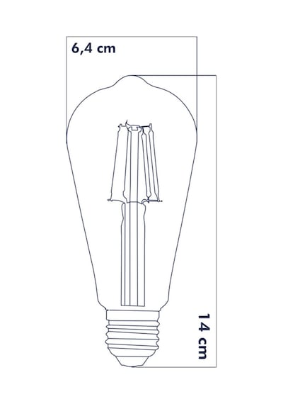 Led Armut Model Rustik Ampul 4w 2500k E27 Dimmerli 3'lü Erd-31