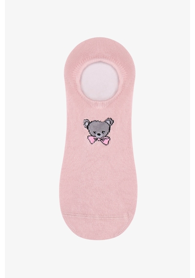 Penti Beyaz Gri Pembe Tiny Bear 3 Çift Sneaker Çorap