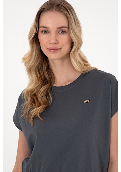 U.S. Polo Assn. Kadın Antrasit Bisiklet Yaka Tişört 50305720-VR006
