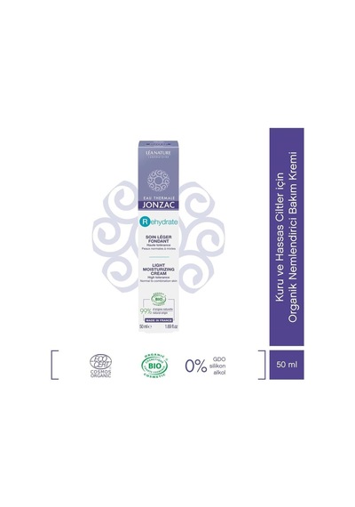 Rehydrate Light Kuru Ve Hassas Ciltler İçin Organik Nemlendirici Bakım Kremi 50 Ml