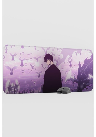 Solo Leveling Anime V5 - 90x40 Xxl Gaming Kauçuk Kaymaz Taban Mouse Pad Fare Altlığı