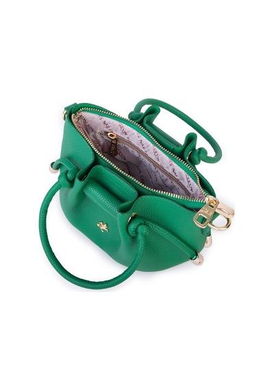 Nas Bag Kadın Mini Büzgülü Şık Çapraz Çanta Yeşil Yesil