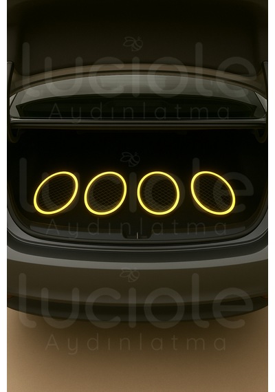 2 Li 6x9" Oval Rgb Neon Hoparlör Kapağı Rf Kumandalı Renk Efektli Aydınlatma Seti 12v Modifiye