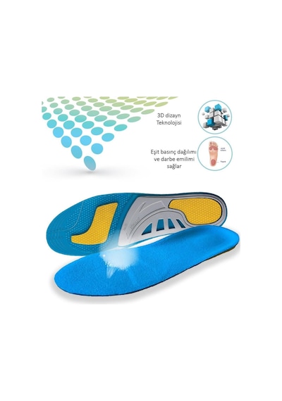 Gel Comfort GC11 Yumuşak Jel Spor Ayakkabı Tabanı, Ortopedik Tabanlık