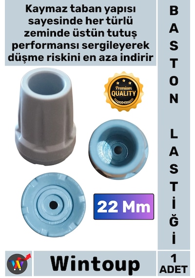Baston Kauçuk Kaymaz Dayanıklı Yedek Pabuç Güvenli Ortopedik Siyah Destek Baston Lastiği 22 Mm
