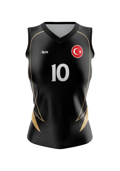Acr Giyim Voleybol Forması Model 721 - Kişiye Özel İsim Ve Numara Yazılabilir, Dijital Baskı Tasarım Tek Üst Sarı