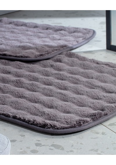 Madame Coco Reflet Bubble 2'li Banyo Paspası - Antrasit8684427127896 Gri