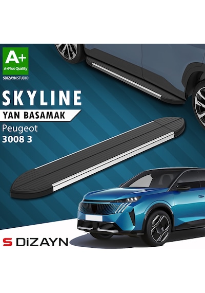 S-dizayn Peugeot 3008 3 Skyline Krom Yan Basamak 183 Cm 2024 Üzeri A+ Kalite