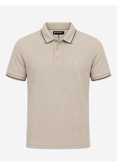 Classics Men Gewer Slim Fit Erkek Polo Yaka Kısa Kol Tişört 7680 Bej