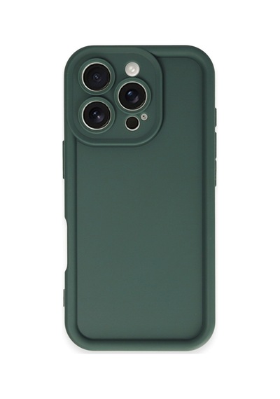 Apple iPhone Uyumlu  16 Pro Kılıf Viera Silikon -  Koyu Yeşil