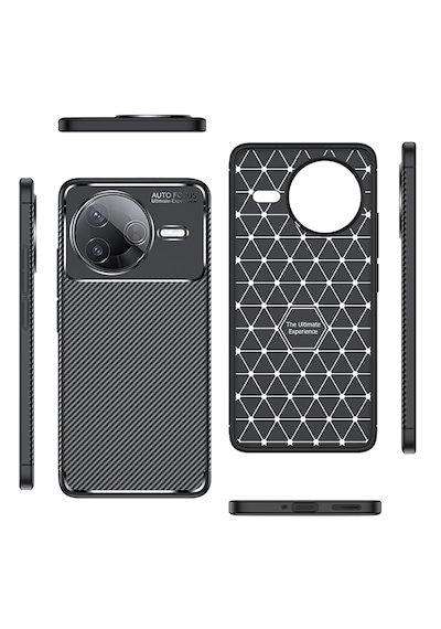 Xiaomi Poco F7 Pro Kilif Parmak İzi Brakmayan Darbe Emici Karbon