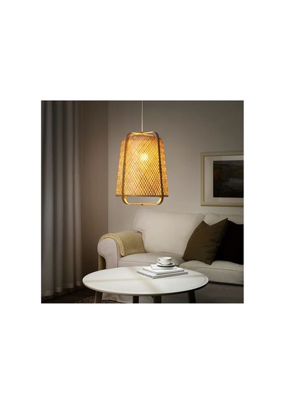 Ikea Knıxhult Sarkıt Lamba, Bambu