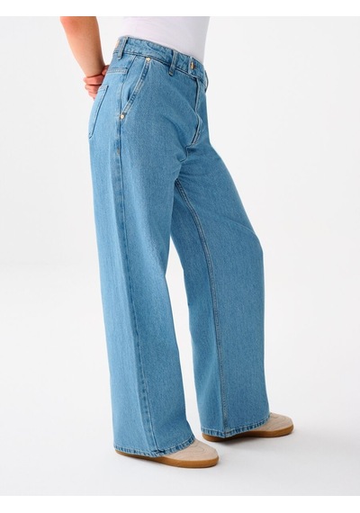 LOFT Wide Leg Regular Fit Kadın Pantolon Lf2039043 Q1.v1 Denim