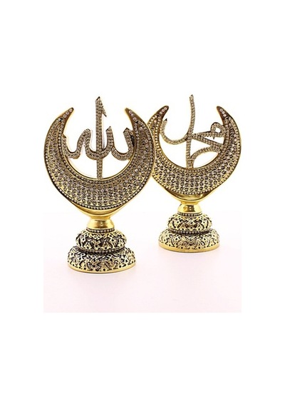 2'Li Gold Allah Muhammed Hilal Orta Boy Biblo 20Cm (511639425)