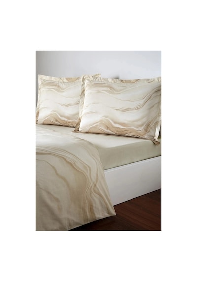 Özdilek Opal Waves Ranforce Çift Kişilik Nevresim Takımı Krem Krem