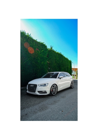 Audi A3 8v Sportback 2013-2016 Uyumlu Ön Lip Ön Tampon Eki Sportif Tasarım Parlak Siyah Görünüm