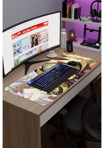 Sayu Genshin Impact Anime Oyuncu V1 - 90x40 Xxl Gaming Mouse Pad Fare Altlığı