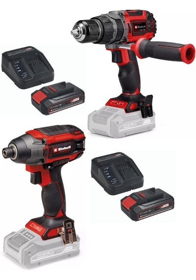 Einhell TP-CD/60 Li-i Bl Matkap + TP-CI 18/220 Li Bl Vidalama 2x2.5AH Kömürsüz Darbeli Set