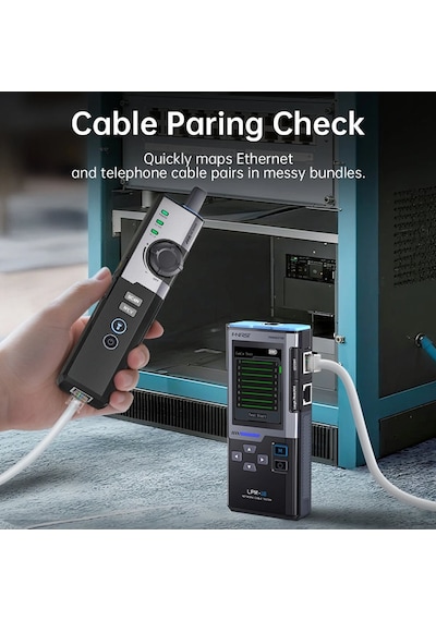 Fnırsı Lpm-10a Çok Fonksiyonlu Ağ Kablosu Test Cihazı Ve Kablo Bulucu Poe + Ncv