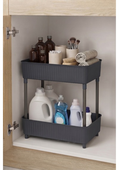 2 Katlı Plastik Düzenleyici Raf Füme Mutfak Dolap İçi Raf Banyo Rafı Masa Altı Organizer Çok Amaçlı Saklama Düzenleyici 30x17,5x40,5 Cm Gri Gri 2 Katlı Plastik Düzenleyici Raf Füme Mutfak Dolap İçi Raf Banyo Rafı Masa Altı Organizer Çok Amaçlı Saklama Düzenleyici 30x17,5x40,5 Cm Gri Gri