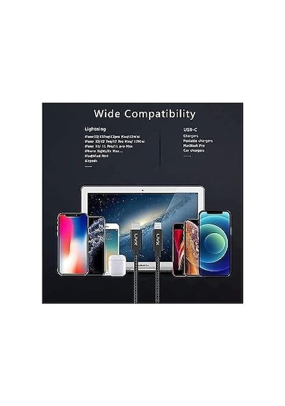 Horizontal 20w Type C To Lightning 1 Metre İpad Hızlı Şarj Ve Data Kablosu Space Gray