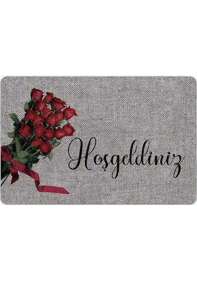 Evaşk Kapı Önü Paspası Vinil Kaymaz Tabanlı 45 X 70 Evaşkdm11124