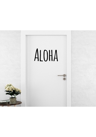 Bk Home Aloha Tasarımlı Kapı Sticker-1