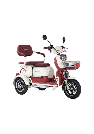 Arora Rüzgar New 3 Tekerli Kızaklı Elektrikli Motosiklet Kırmızı