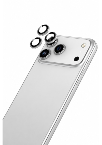 Apple iPhone 17 Pro / 17 Pro Max Uyumlu Kamera Lens Koruyucu Gümüş