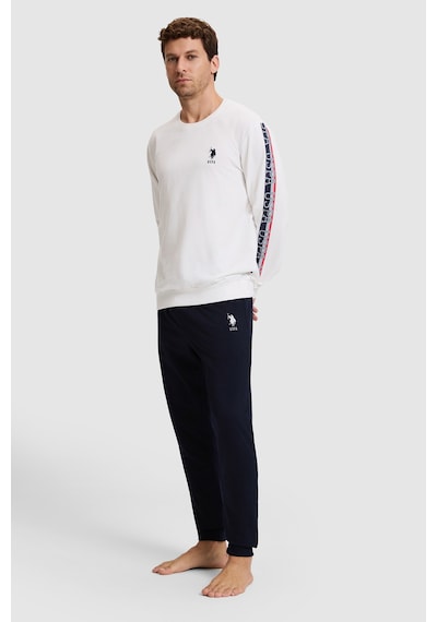 U.S. Polo Assn. Erkek Beyaz Pijama Takımı 50333238 Vr013