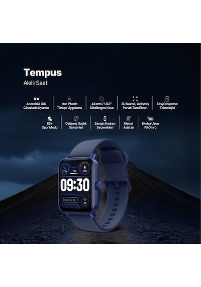 Tempus 2S13WV1 44 Mm Dikdörtgen Kasa Akıllı Saat