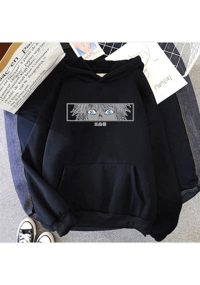 Jujutsu Kaisen Gojo Eyes Kapşonlu Sweatshirt 001