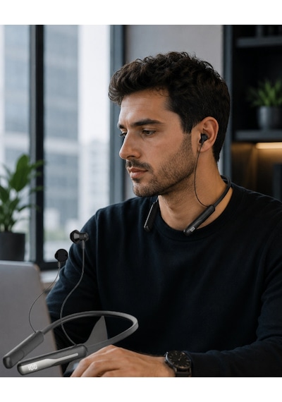 Bluetooth 5.4 Boyun Askılı Kulaklık Manyetik Kulaklıklı Type C Şarjlı
