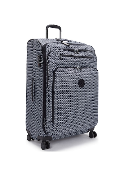 Kipling Kıplıng New Youri Spin L Büyük Boy Tekerlekli Valiz Siyah Sıgnature Prınt