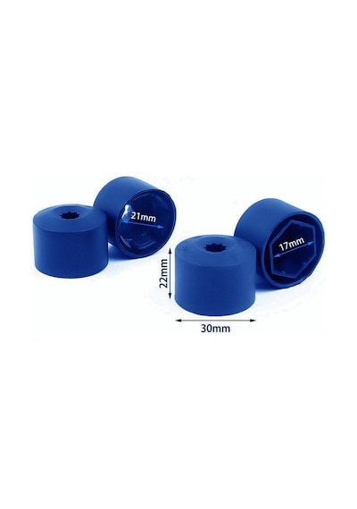 Otozet - Vw Jetta Bijon Civata Kapağı Mavi Renk 20 Adetli Set 17mm 1k06011739b9