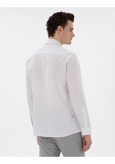 Pierre Cardin Erkek Gri Gömlek Desenli 50301557-vr024 Gri