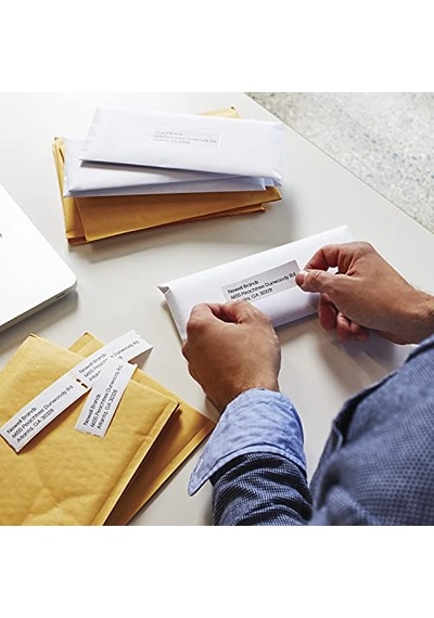 Labelwriter Etiket Yazıcıları Için Lw Büyük Posta Adresi Etiketleri Beyaz 1-4 10'' X 3-1 2'' Büyük 260'lık 2 Rul